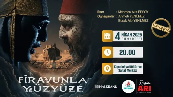 Nevşehir'de "Firavunla Yüz Yüze" Adlı Tiyatro Oyunuyla Keyifli Zamanlar Geçirildi